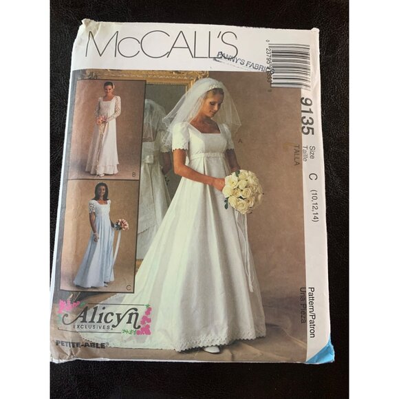 McCall's Misses Bridal Gown and Bridesmaid Dress Sewing Pattern Sz 10 - 14 9135 - Picture 1 of 10